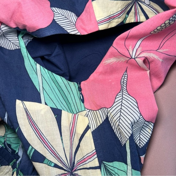 Talbots Voile Hibiscus Sleeveless Belted Maxi Dress Womens Size 2 Petite - Picture 6 of 8